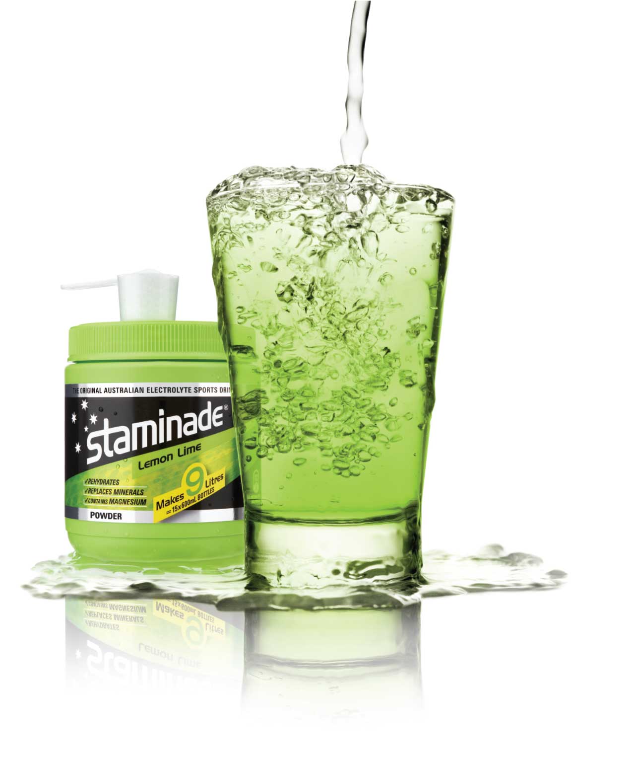 staminade sports powder drink in lemon lime