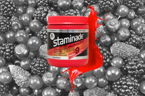 staminade sports powder drink in wild berry