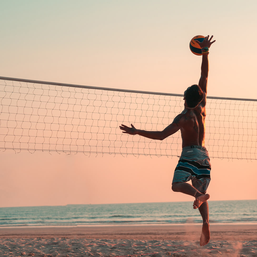 beach volleyball in summer