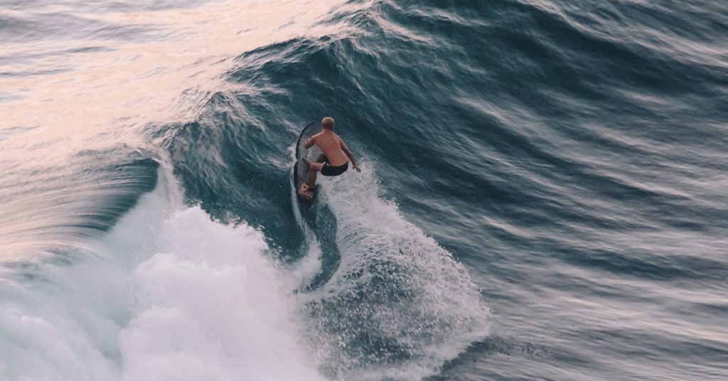 surfing in summer