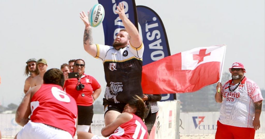 leigh ireland at staminade beach rugby spring festival 2019 at kirra beach on the gold coast